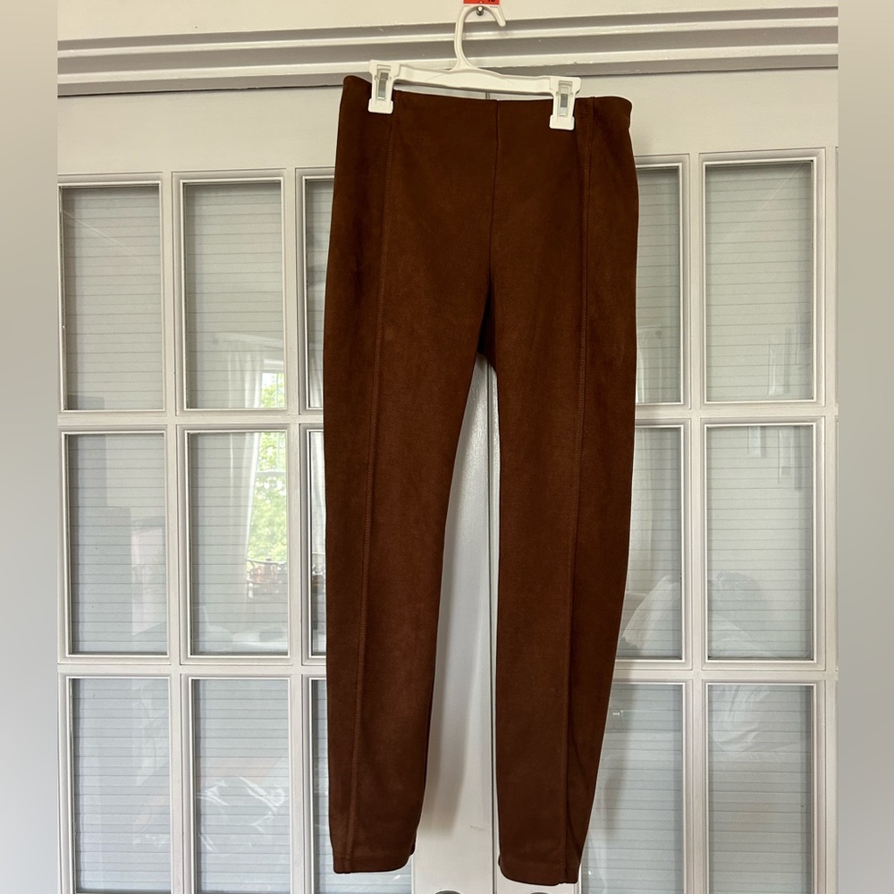 Brown suede trousers